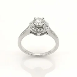 Bague solitaire or diamants