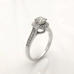 Bague solitaire or diamants