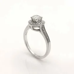 Bague solitaire or diamants