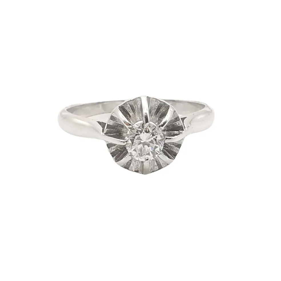 bague solitaire or et diamant