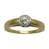 Bague solitaire or et diamant