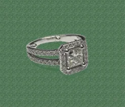 Bague solitaire or et diamants