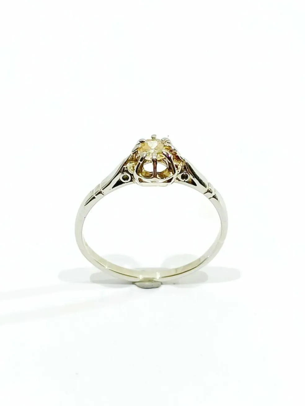 Bague Solitaire or et diamants