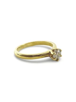 Bague solitaire or et diamant 0,53 ct