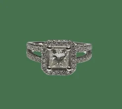 Bague solitaire or et diamants