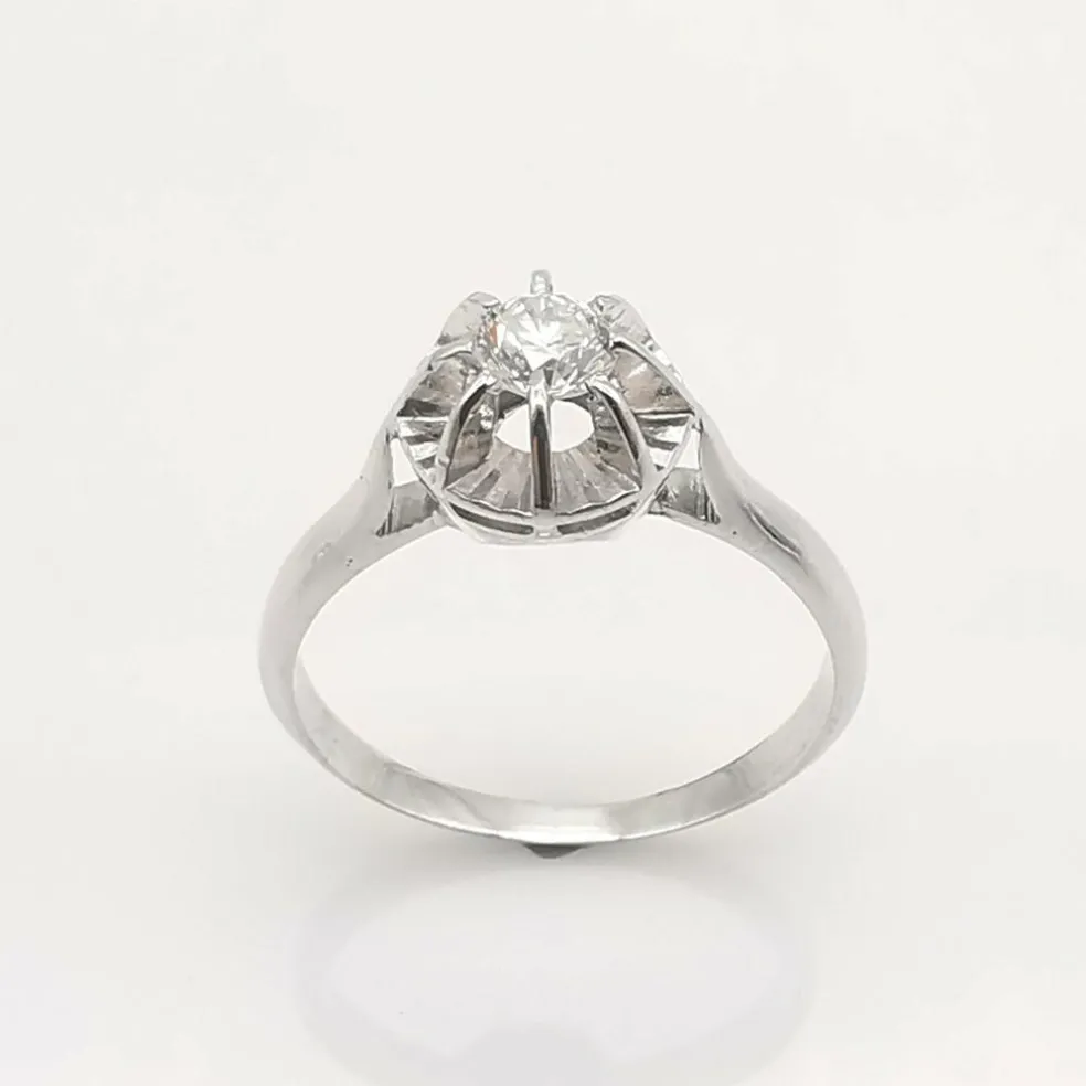 bague solitaire or et diamant