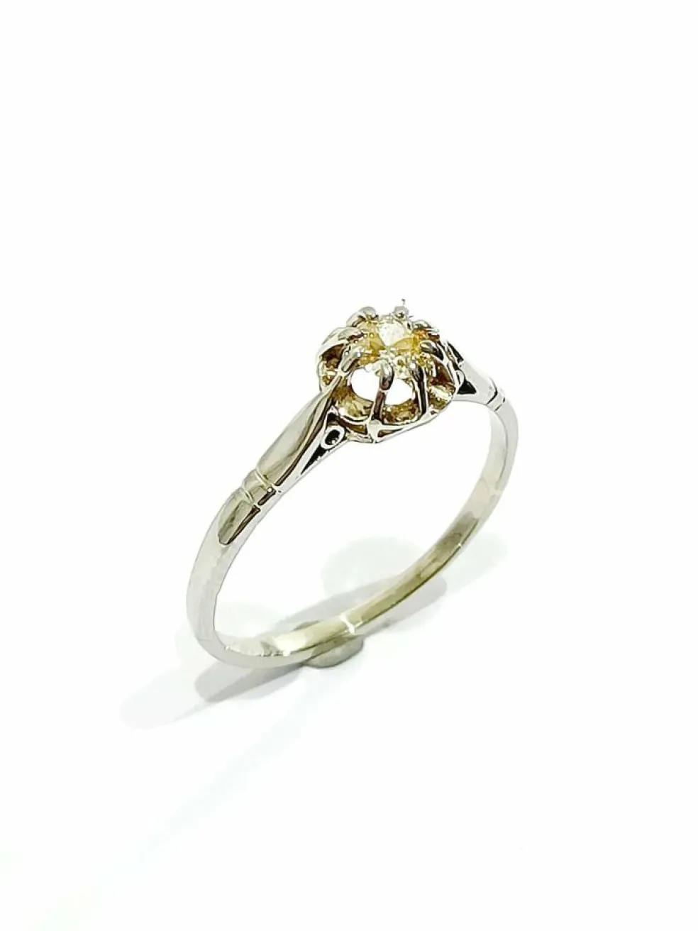 Bague Solitaire or et diamants