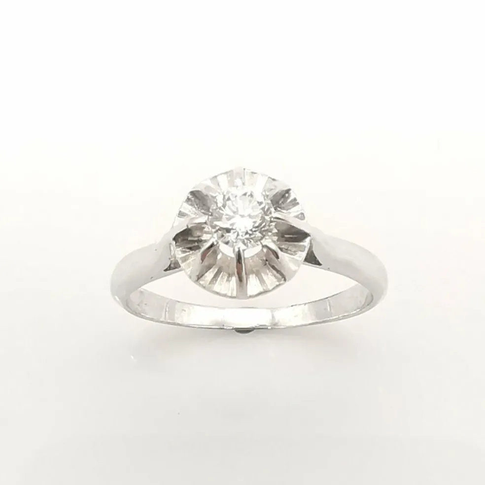 bague solitaire or et diamant