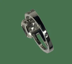 Bague solitaire or et diamants