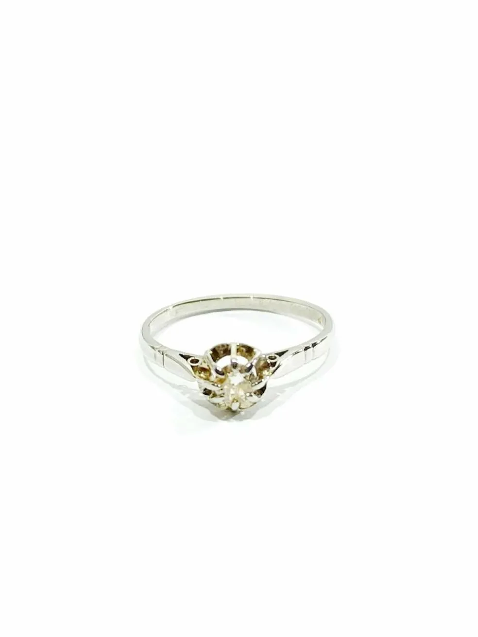 Bague Solitaire or et diamants