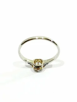 Bague Solitaire or et diamants