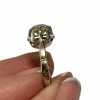 Bague solitaire or gris