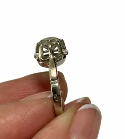 Bague solitaire or gris