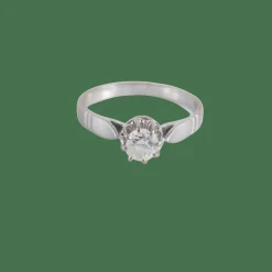 Bague Solitaire or gris Diamant 0.50ct