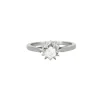 Bague solitaire or gris et diamants