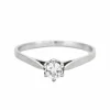 Bague solitaire or gris et diamant