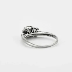 Bague solitaire or gris et diamant