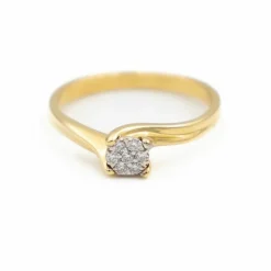 Bague Solitaire Or jaune Diamant