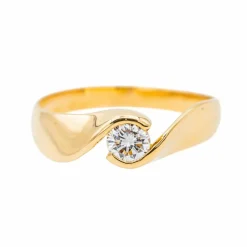 Bague Solitaire Or jaune Diamant