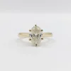 Bague solitaire or jaune diamant 1,51 carat - certificat GWLAB