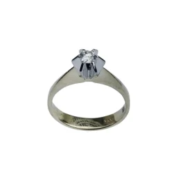 Bague Solitaire Or Jaune Diamant 0.16ct
