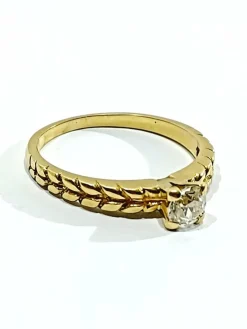 Bague Solitaire Or Jaune Diamant 0.30ct