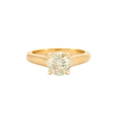 Bague solitaire Or jaune Diamant