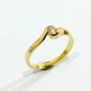 Bague Solitaire Or Jaune Diamant 0.13ct