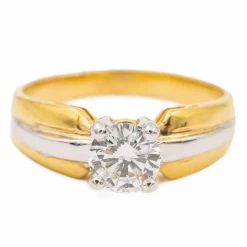 Bague Solitaire Or jaune Diamant