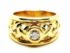 Bague Solitaire Or jaune Diamant