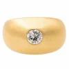 Bague Solitaire or jaune diamant