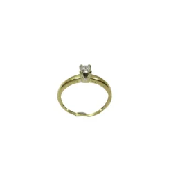 Bague Solitaire Or Jaune Diamant 0.14ct