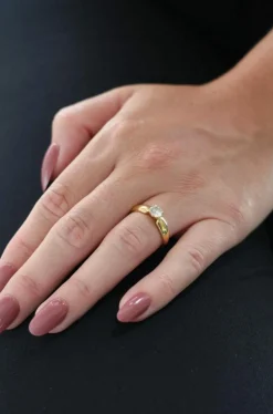 Bague Solitaire Or jaune Diamant