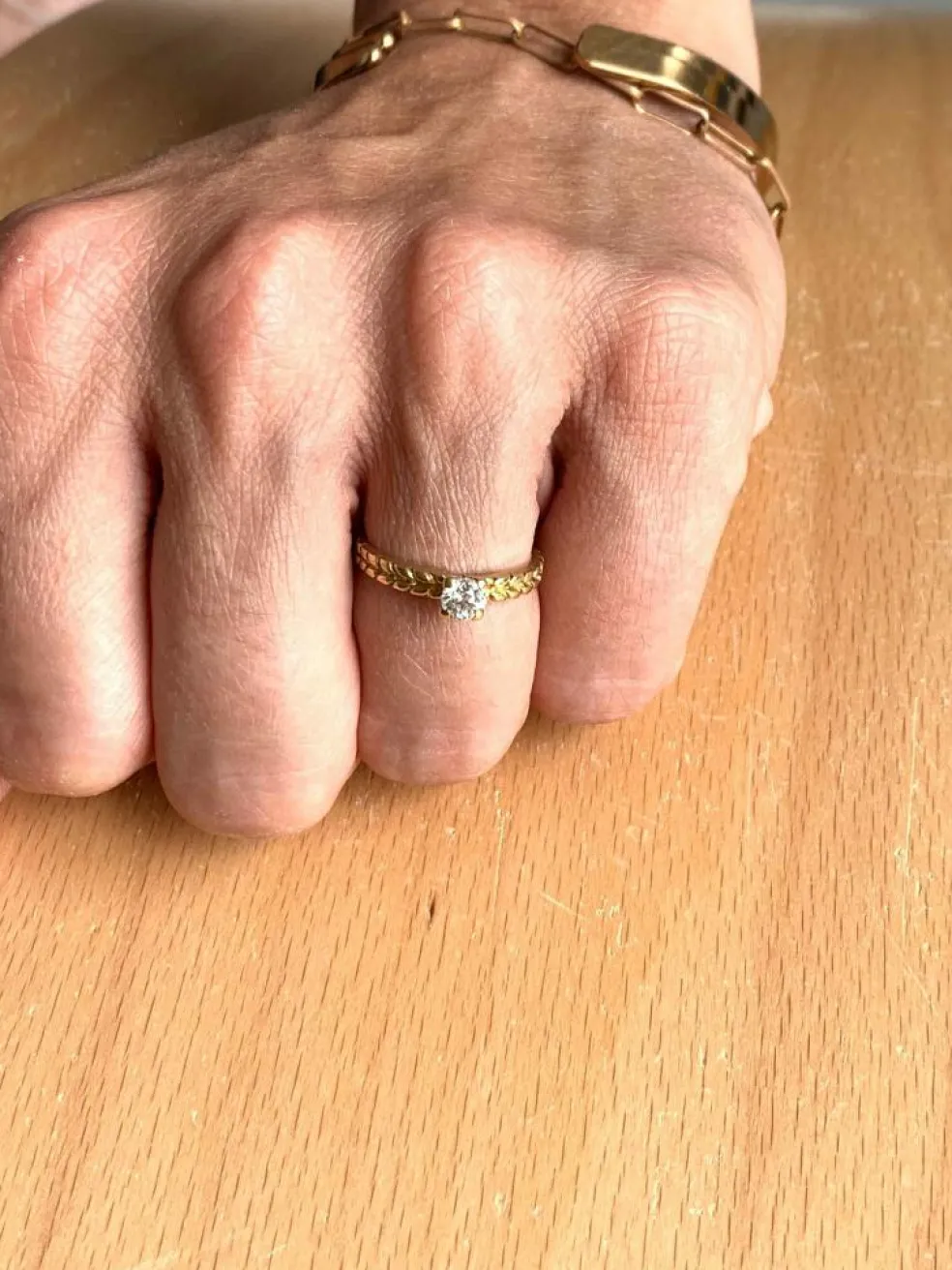 Bague Solitaire Or Jaune Diamant 0.30ct