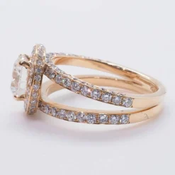 Bague solitaire or jaune diamants