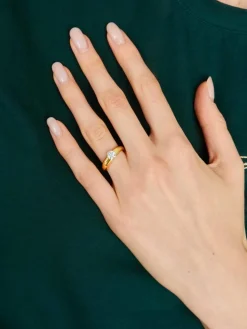 Bague Solitaire or jaune et diamant