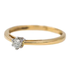 Bague Solitaire Or jaune Diamant
