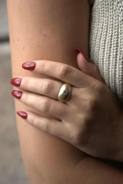 Bague Solitaire or jaune diamant