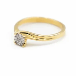 Bague Solitaire Or jaune Diamant