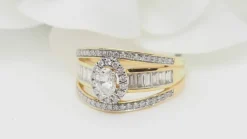 Bague solitaire or jaune et diamant certifié