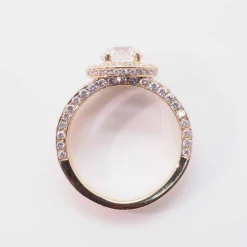 Bague solitaire or jaune diamants