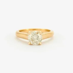 Bague solitaire Or jaune Diamant