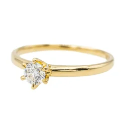 Bague Solitaire Or jaune Diamant