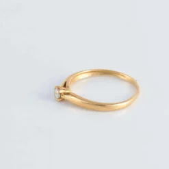 Bague Solitaire or jaune Diamant 0.10ct