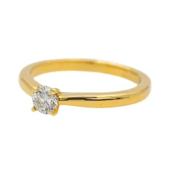 Bague Solitaire Or jaune Diamant