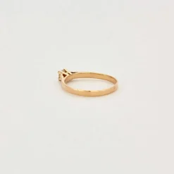 Bague solitaire Or jaune Diamant