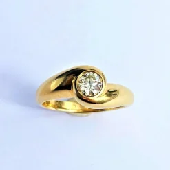 Bague Solitaire Or jaune & Diamant