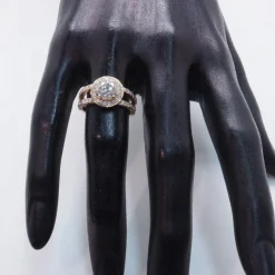 Bague solitaire or jaune diamants