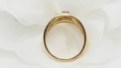 Bague solitaire or jaune et diamant certifié