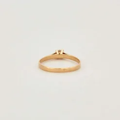 Bague solitaire Or jaune Diamant